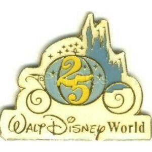 Vintage Disney Pin Princess Cinderellas Golden Coach 25th Anniversary  WDW 00068